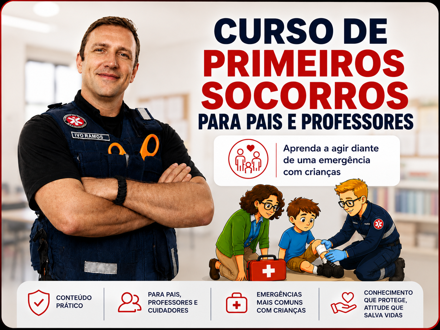 Curso de Primeiros Socorros para Pais e Professores